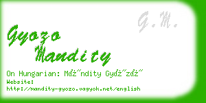 gyozo mandity business card